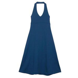 Patagonia Morning Glory Halter Neck Tie Back Blue Womens Dress XS